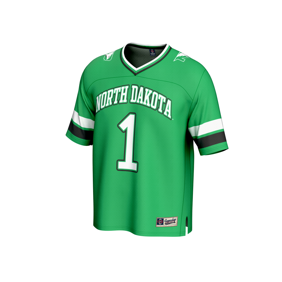 #1 North Dakota GameDay Greats Lightweight Collegiate Football Fashion Jersey - Kelly Green