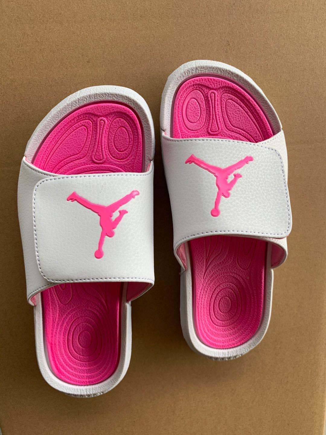 Slides, White Pink Colorway, Slip On Design, Casual Gift for Shoe Lovers