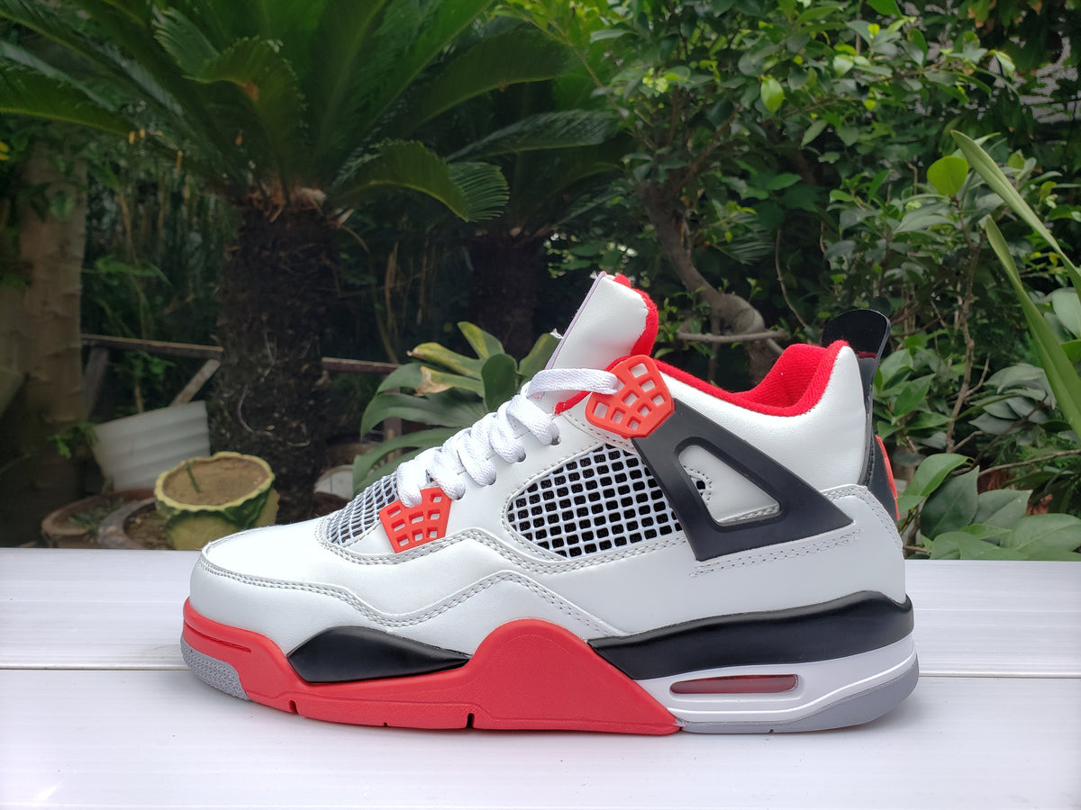 Sneakers, White Black Red Colorway, Lace Up Design, Casual Gift for Sneaker Fans