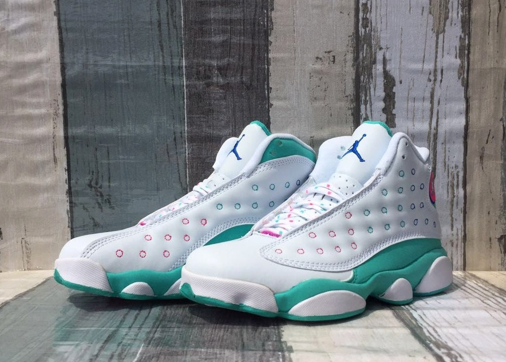 Sneakers, Mint Green White Colorway, Lace Up Design, Casual Gift for Sneaker Fans