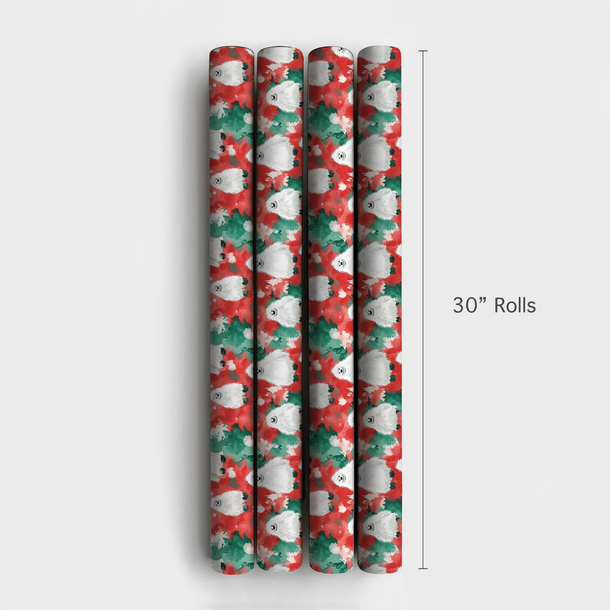 Abominable Snowman Holiday Gift Wrap, Adorable Yeti Christmas Wrapping Paper, Watercolor Yeti Wrapping Paper, Kids Festive Xm