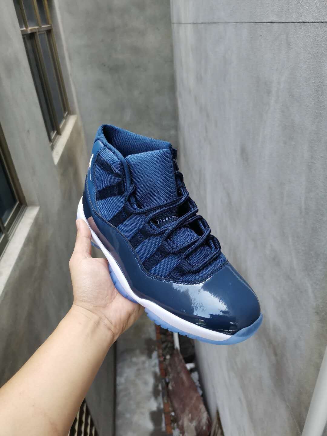 Sneakers, Navy White Colorway, Lace Up Design, Casual Gift for Sneaker Fans