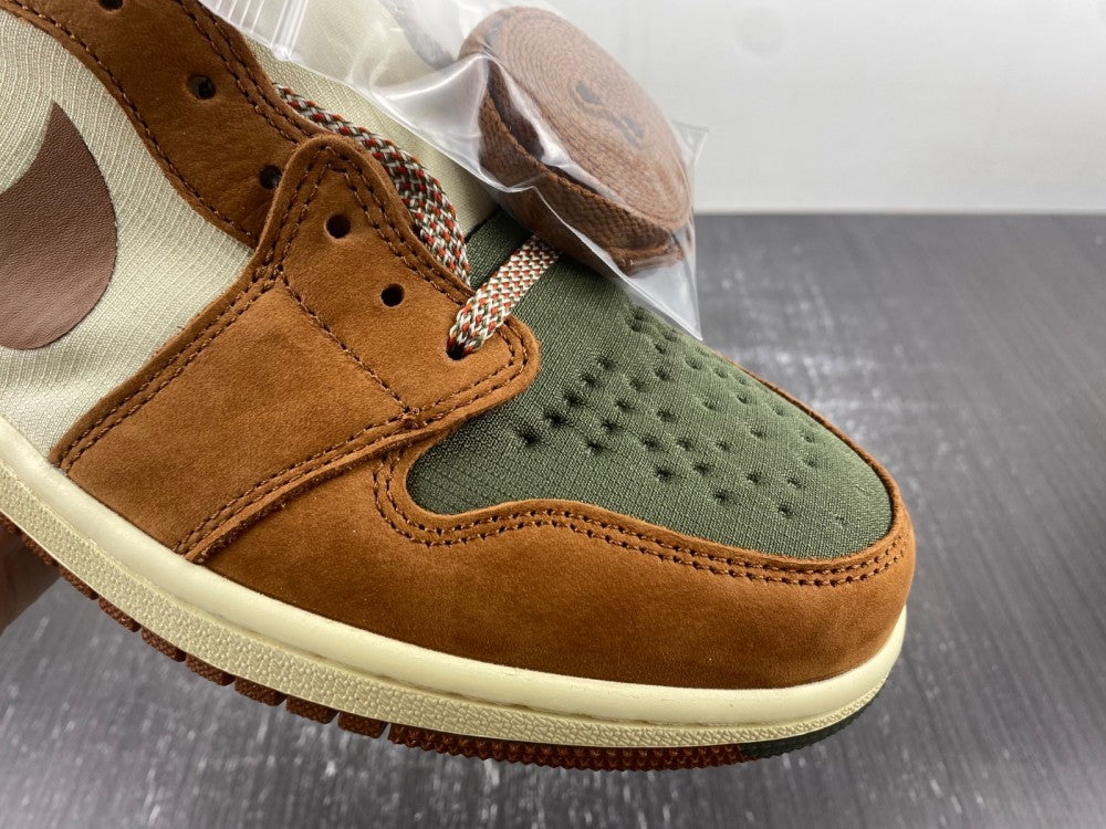 High Top Sneakers, Off White Green Brown Colorway, Lace Up Design, Casual Gift for Sneaker Fans