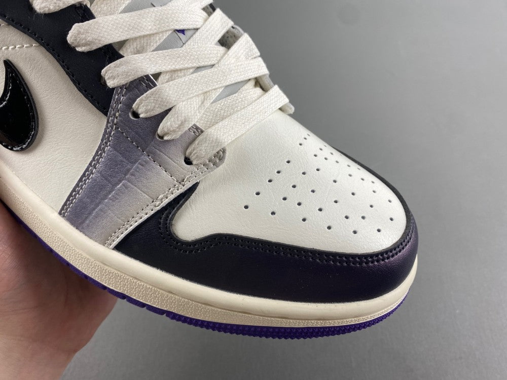 Low Top Sneakers, Blue White Black Colorway, Lace Up Design, Casual Gift for Sneaker Fans