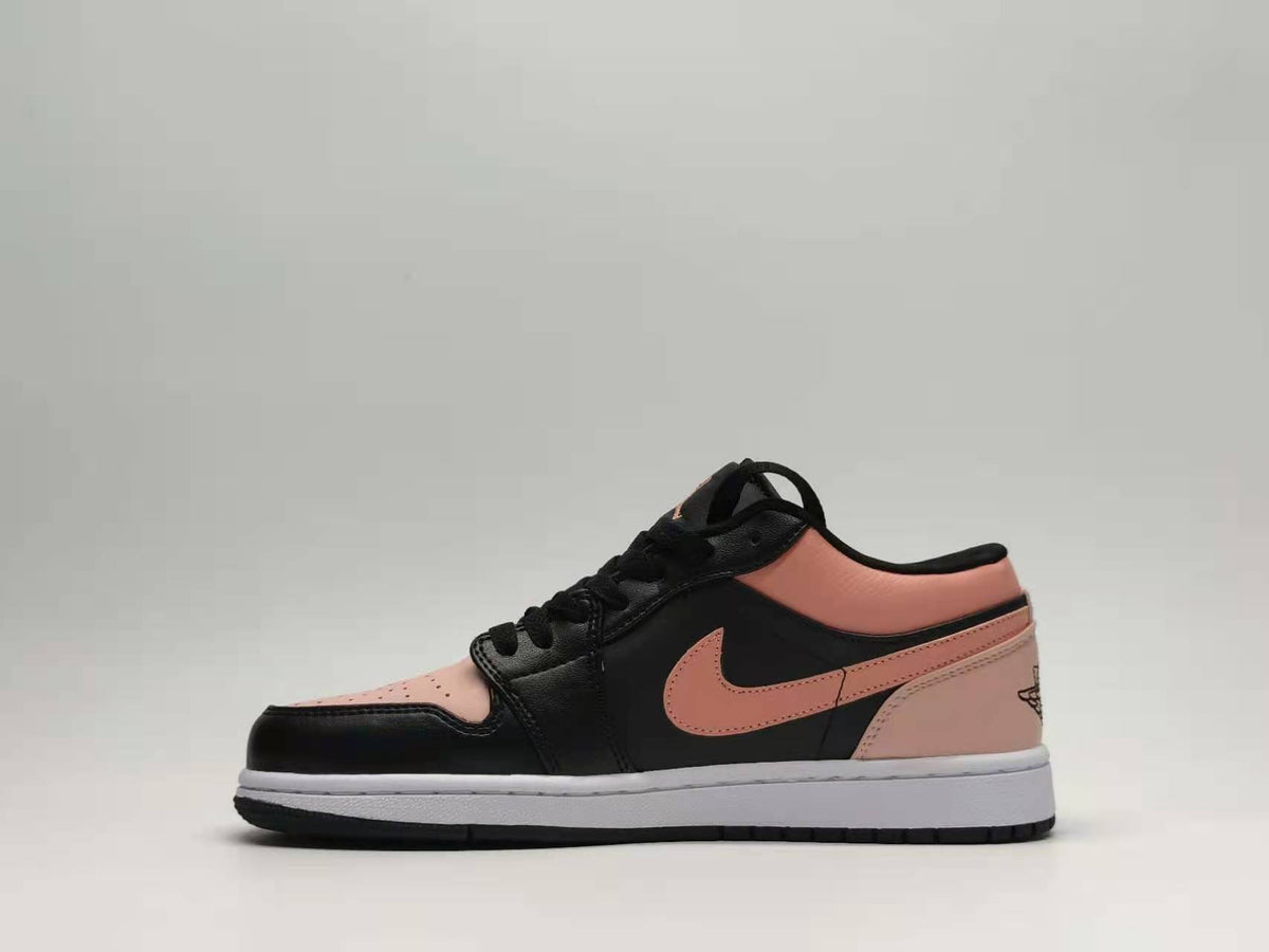 Low Top Sneakers, Black Pink Colorway, Lace Up Design, Casual Gift for Sneaker Fans