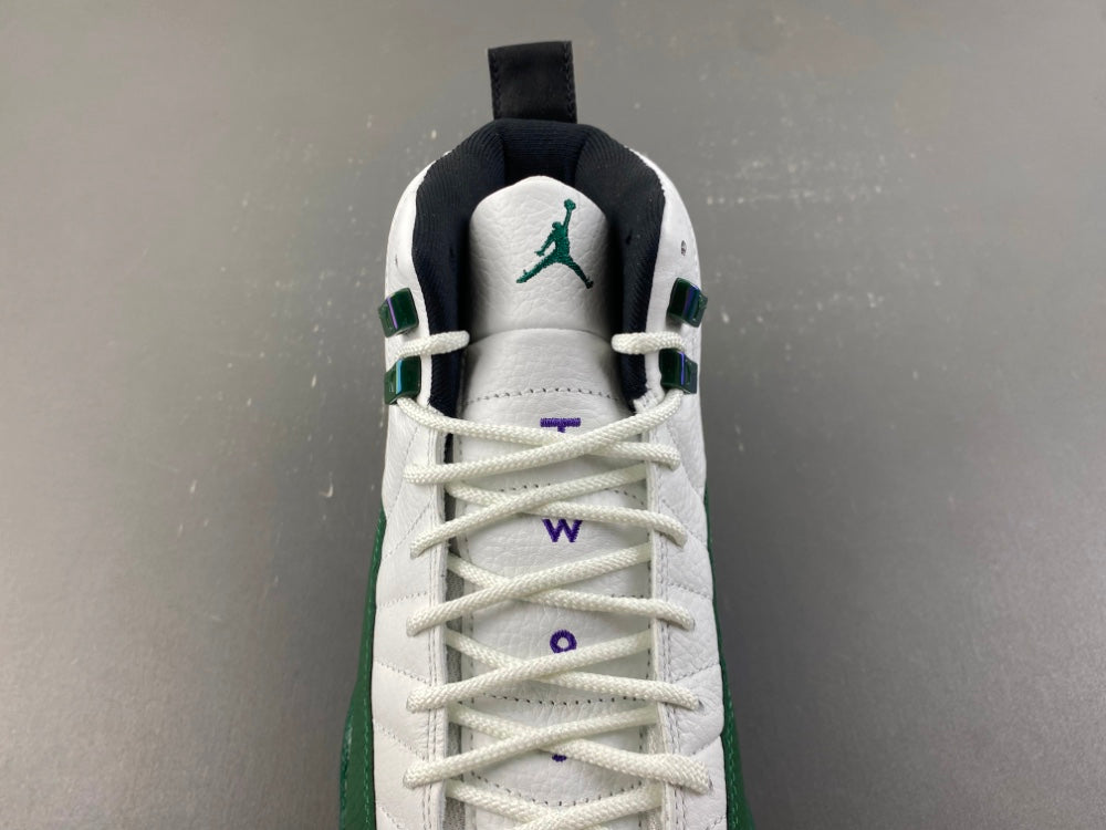 Low Top Sneakers, White Green Purple Colorway, Lace Up Design, Casual Gift for Sneaker Fans