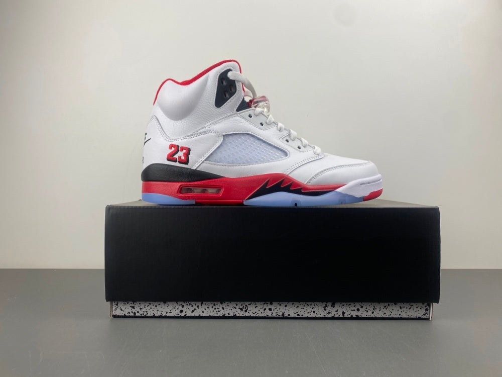 High Top Sneakers, White Black Red Colorway, Leather Footwear, Lace Up Design, Casual Gift for Sneaker Fans