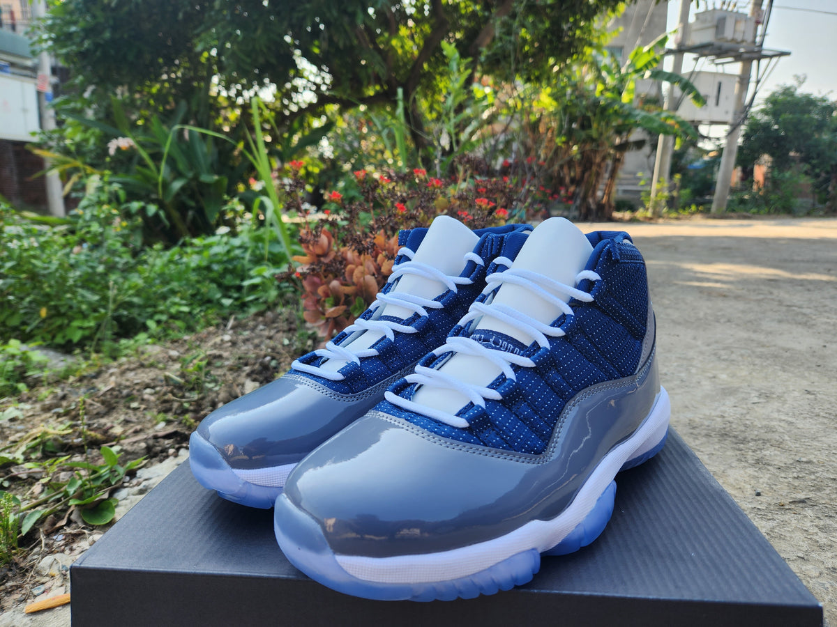 Sneakers, Blue Gray Colorway, Lace Up Design, Casual Gift for Sneaker Fans