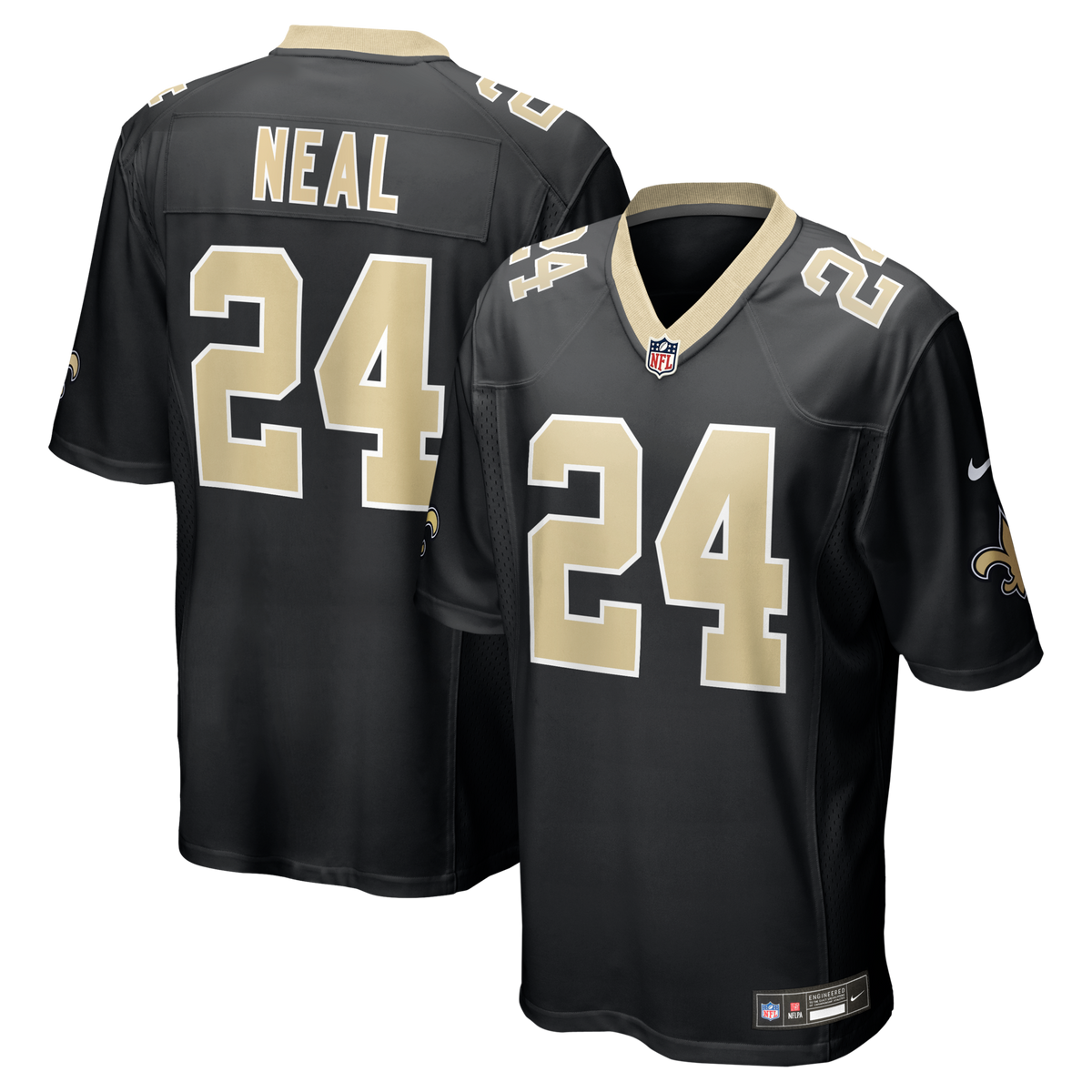 New Orleans Saints Devin Neal Black Team Game Jersey