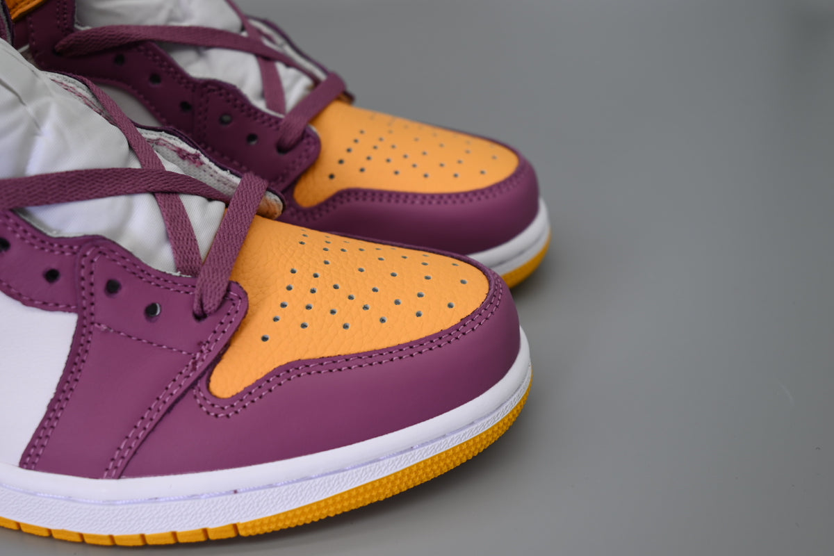 Sneakers, White Purple Gold Colorway, Lace Up Design, Casual Gift for Sneaker Fans