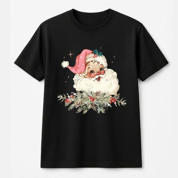 Retro Santa Claus Graphic Tee, Vintage Santa Christmas T-Shirt, Nostalgic Holiday Winter Shirt, Festive Xmas Party Top, Holid