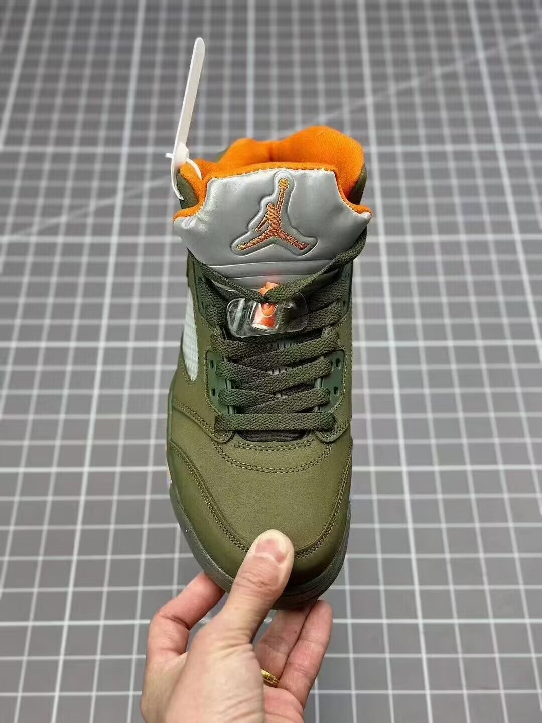 High Top Sneakers, Army Green Colorway, Lace Up Design, Casual Gift for Sneaker Fans