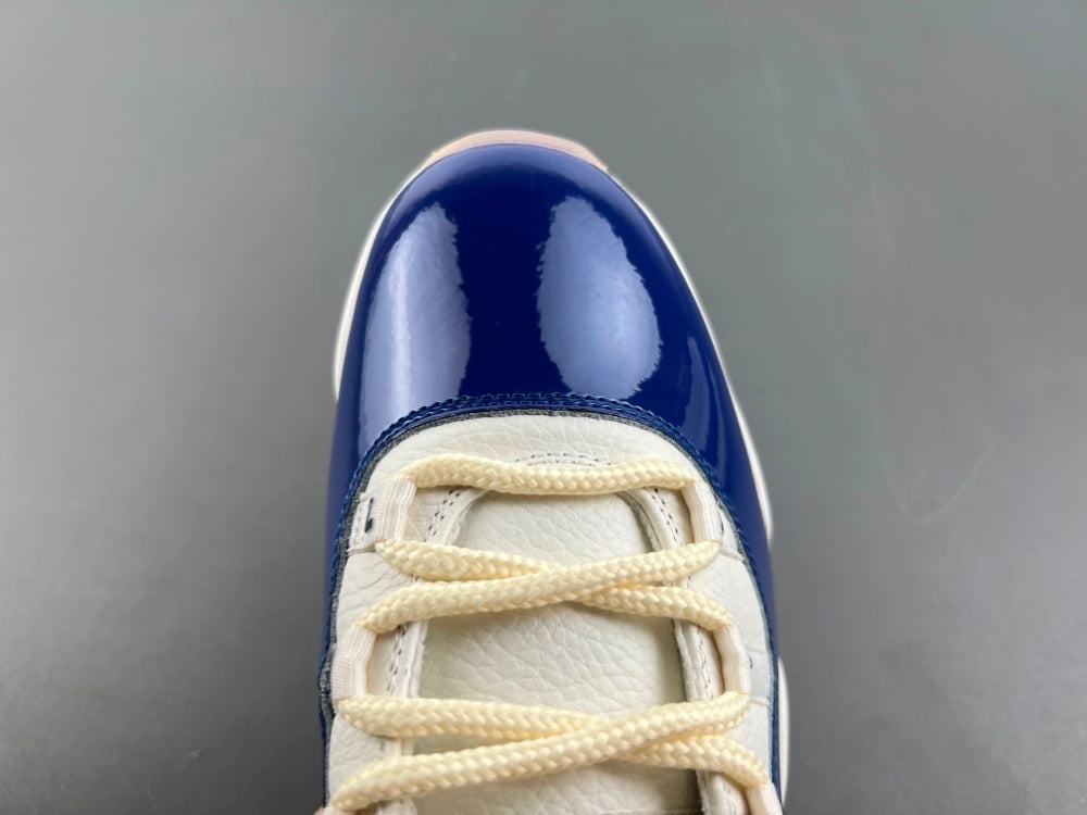 Low Top Sneakers, Beige Blue Colorway, Lace Up Design, Casual Gift for Sneaker Fans