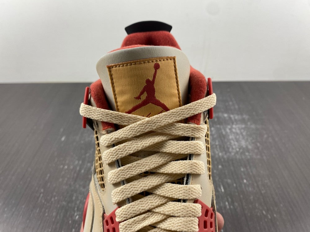 Distressed Sneakers, White Black Red Colorway, Lace Up Design, Distressed Finish, Casual Gift for Sneaker Fans