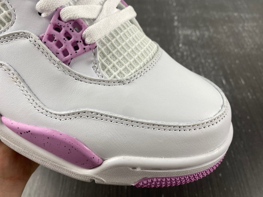 Sneakers, White Pink Colorway, Leather Footwear, Lace Up Design, Casual Gift for Sneaker Fans