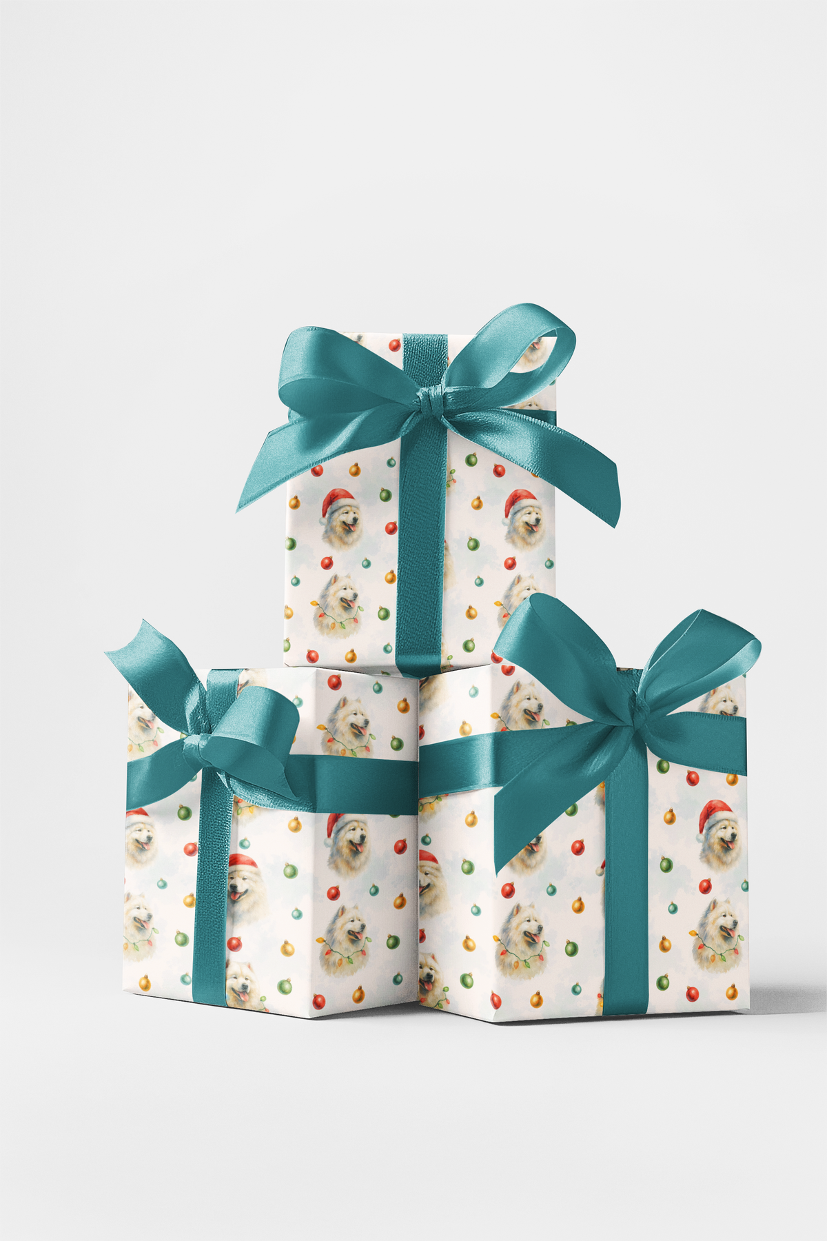 Winter Wonderland Dog Gift Wrap, Samoyed Christmas Wrapping Paper, Festive Samoyed Wrapping Paper, Holiday Pet Lover Christma