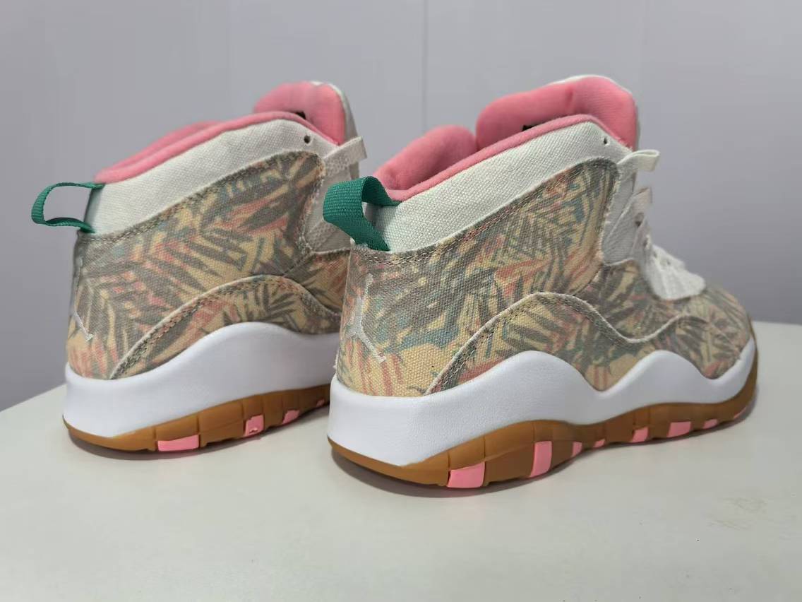 High Top Sneakers, White Pink Green Colorway, Lace Up Design, Casual Gift for Sneaker Fans