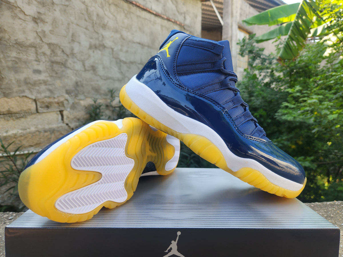 High Top Sneakers, Blue White Yellow Purple Colorway, Lace Up Design, Casual Gift for Sneaker Fans