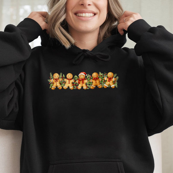 Adorable Holiday Cookies Sweatshirt, Gingerbread Man Christmas Hoodie, Festive Baker Pullover, Winter Xmas Cookie Hoodie, Bak