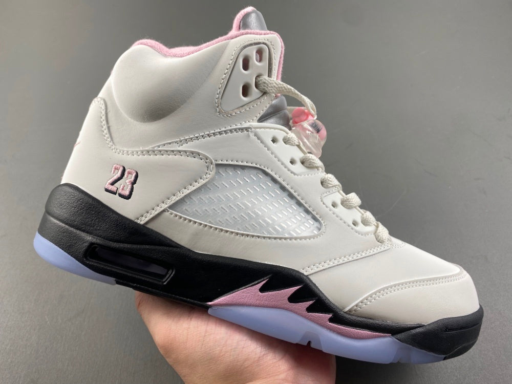 Low Top Sneakers, White Black Pink Colorway, Leather Footwear, Lace Up Design, Casual Gift for Sneaker Fans