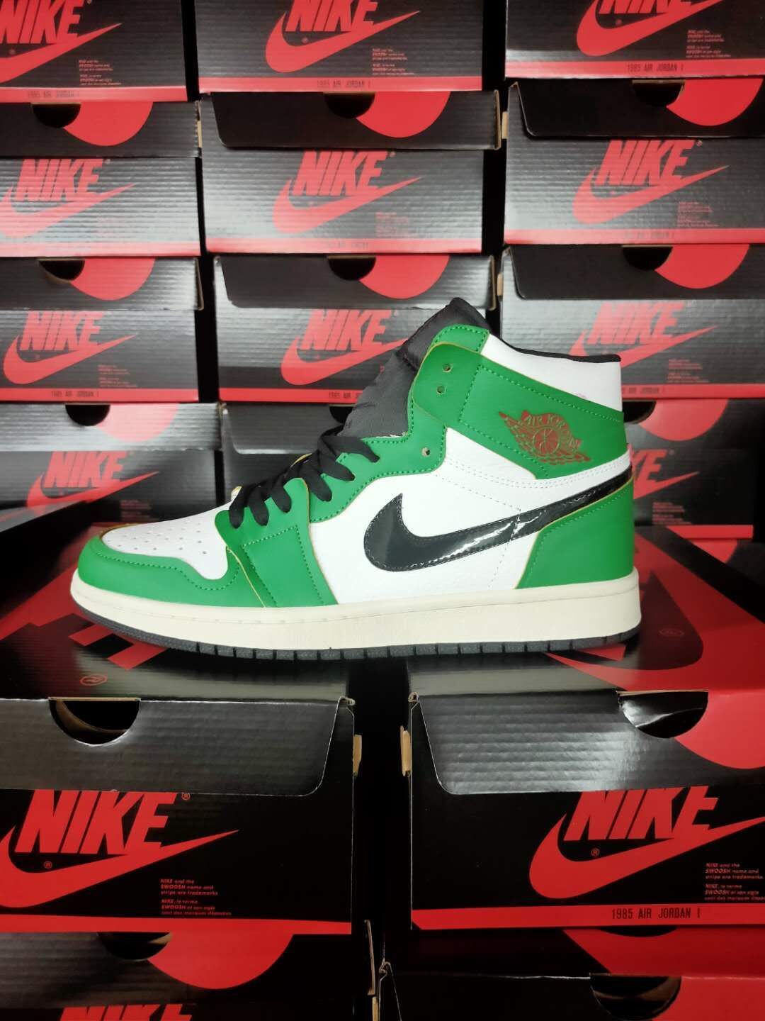 Sneakers, White Green Colorway, Lace Up Design, Casual Gift for Sneaker Fans