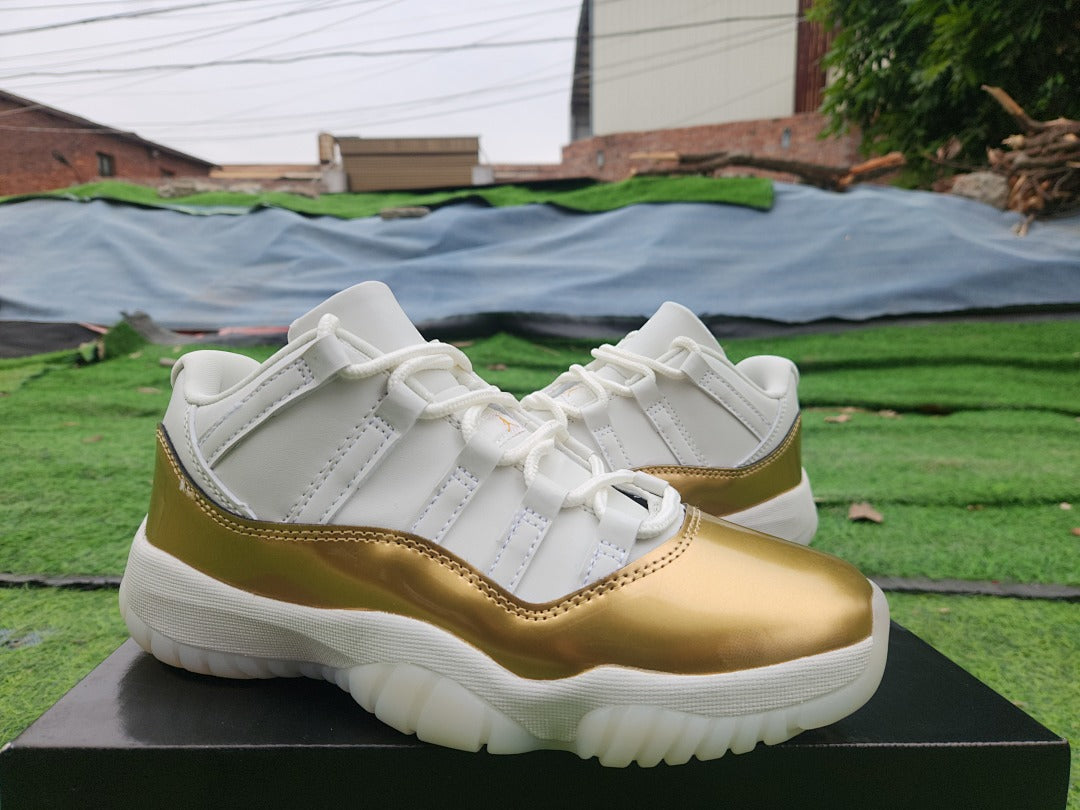 Low Top Sneakers, White Gold Colorway, Lace Up Design, Casual Gift for Sneaker Fans
