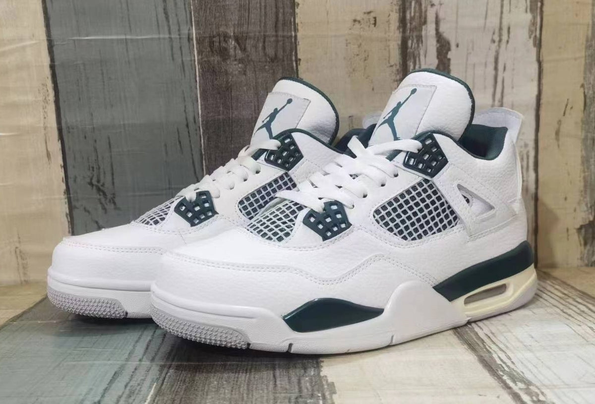 Mid Top Sneakers, White Green Colorway, Lace Up Design, Casual Gift for Sneaker Fans
