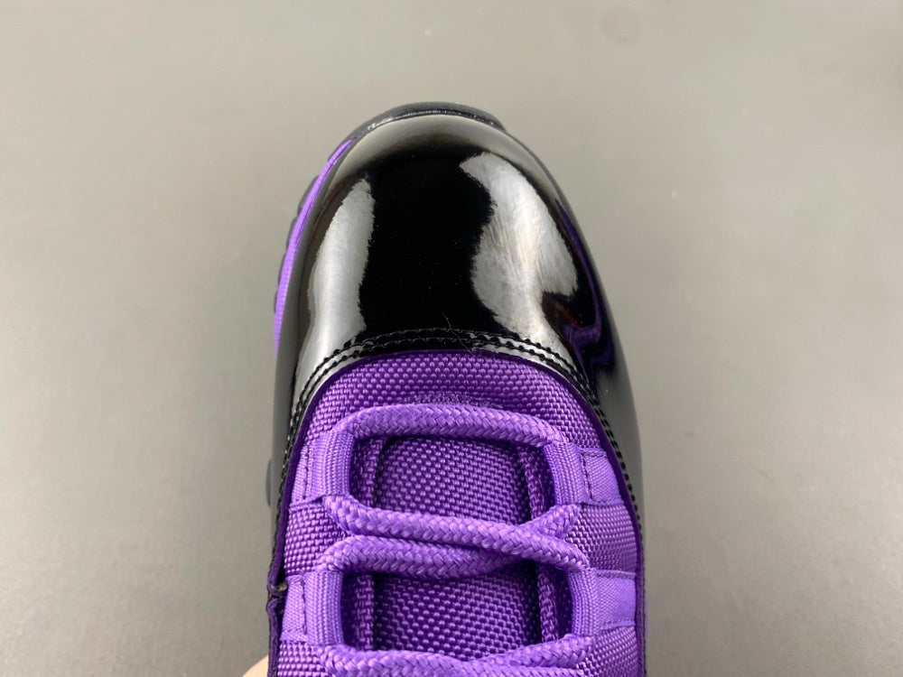 Retro High Top Sneakers, Black Purple Colorway, Leather Footwear, Lace Up Design, Casual Gift for Sneaker Fans