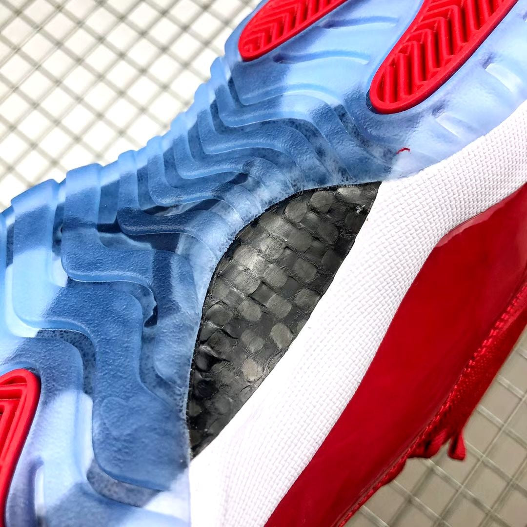 Sneakers, Red Colorway, Lace Up Design, Casual Gift for Sneaker Fans