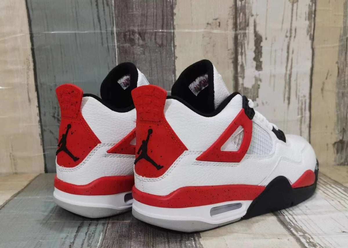 Sneakers, White Black Red Colorway, Lace Up Design, Casual Gift for Sneaker Fans