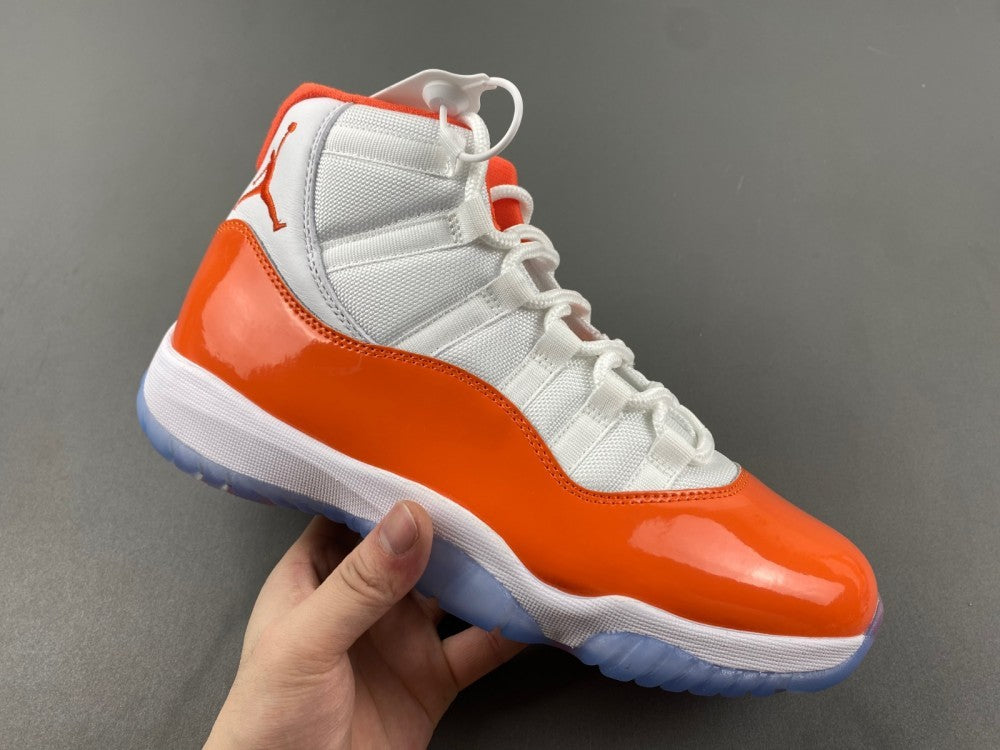 Low Top Sneakers, White Orange Colorway, Leather Footwear, Lace Up Design, Casual Gift for Sneaker Fans