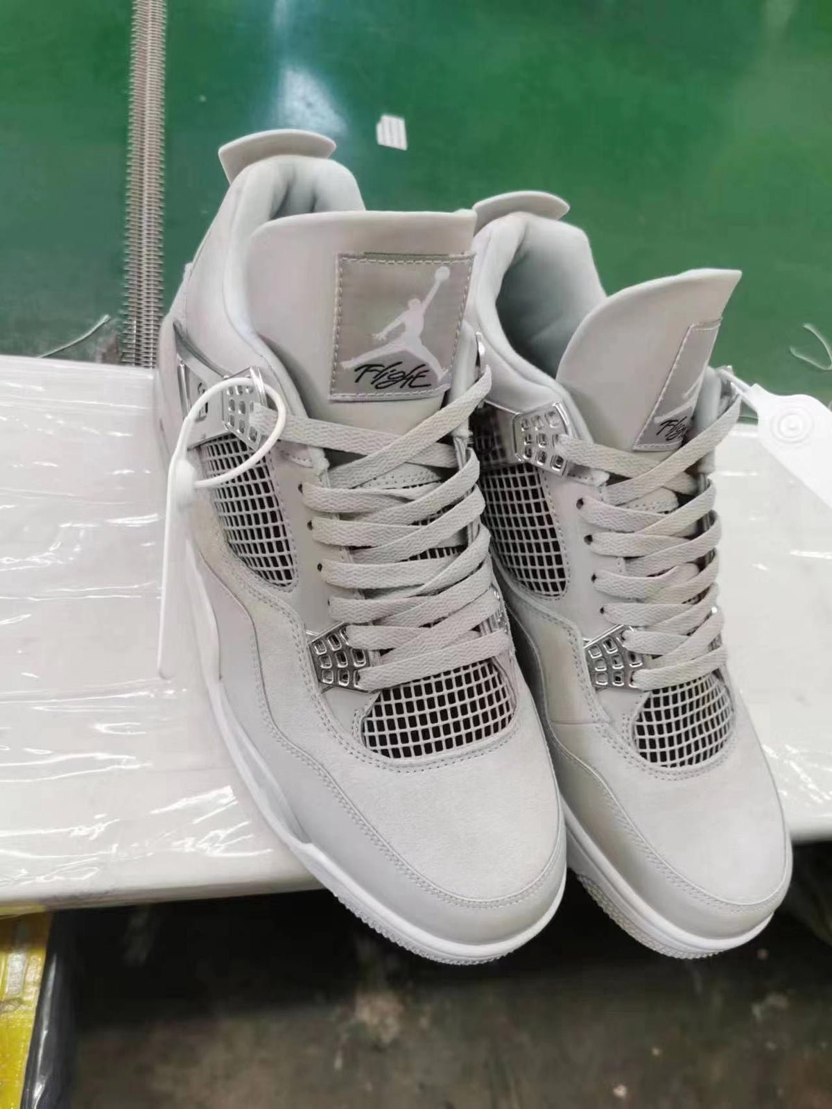 Retro Basketball Shoes, Gray Silver Colorway, Metallic Finish, Lace Up Design, Casual Gift for Shoe Lovers