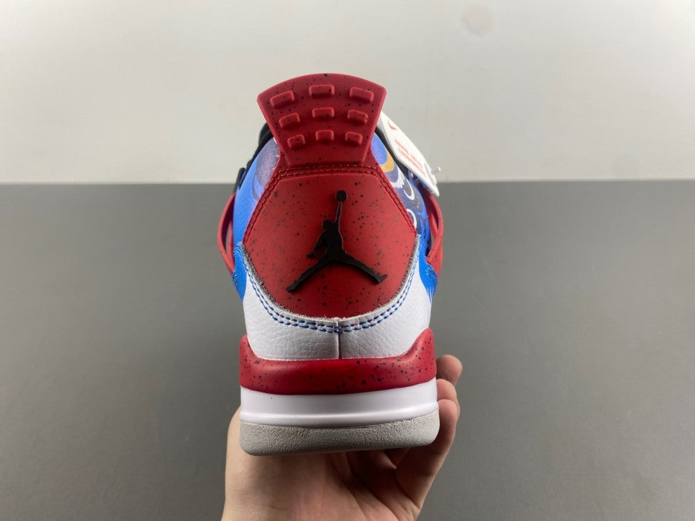 Low Top Sneakers, Blue White Red Colorway, Mismatched Colorway, Lace Up Design, Casual Gift for Sneaker Fans