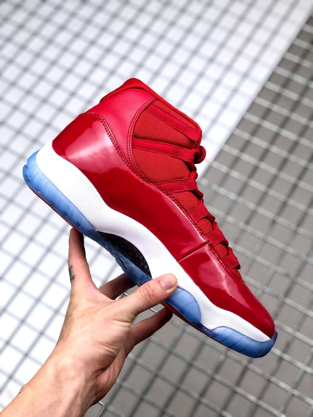 Sneakers, Red Colorway, Lace Up Design, Casual Gift for Sneaker Fans