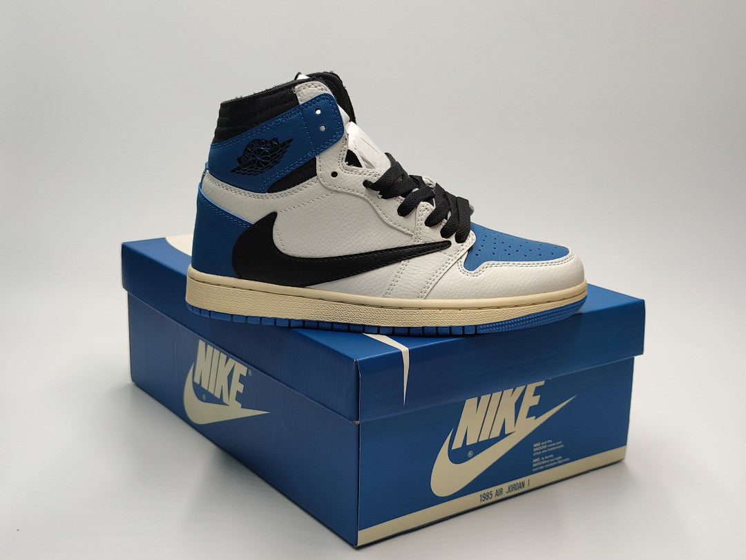 Sneakers, Cream Navy Colorway, Reverse Hook Design, Lace Up Design, Casual Gift for Sneaker Fans