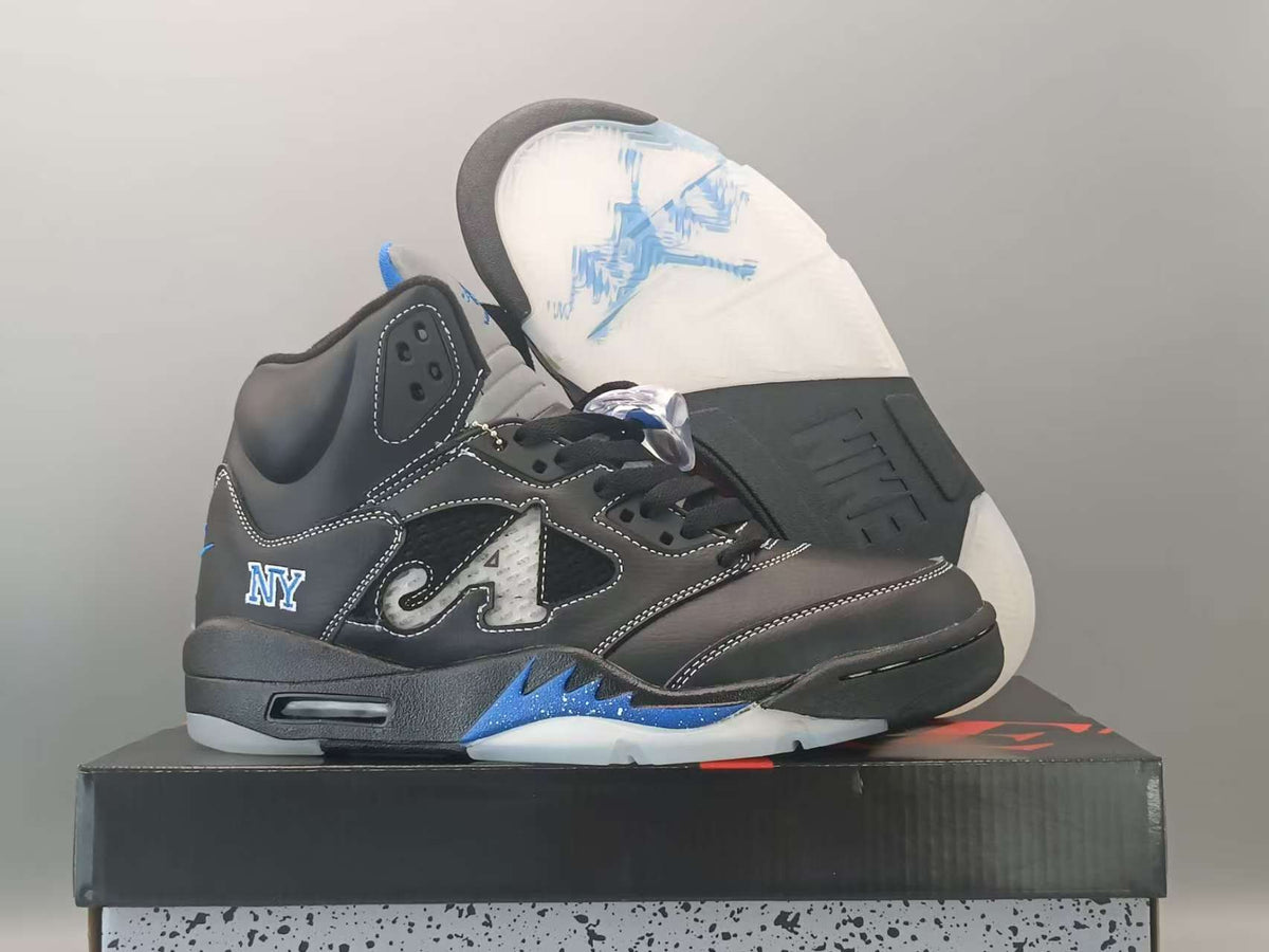 High Top Sneakers, Blue Colorway, Lace Up Design, Casual Gift for Sneaker Fans