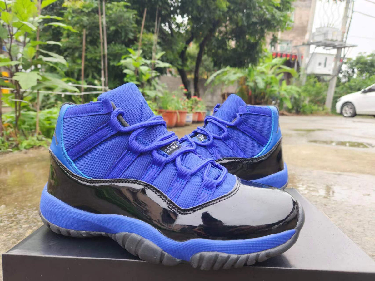 High Top Sneakers, Royal Blue Black Colorway, Lace Up Design, Casual Gift for Sneaker Fans