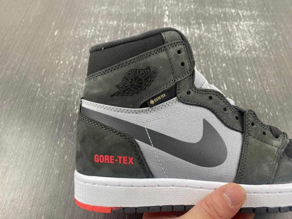 High Top Sneakers, Black Red Gray Colorway, Lace Up Design, Casual Gift for Sneaker Fans