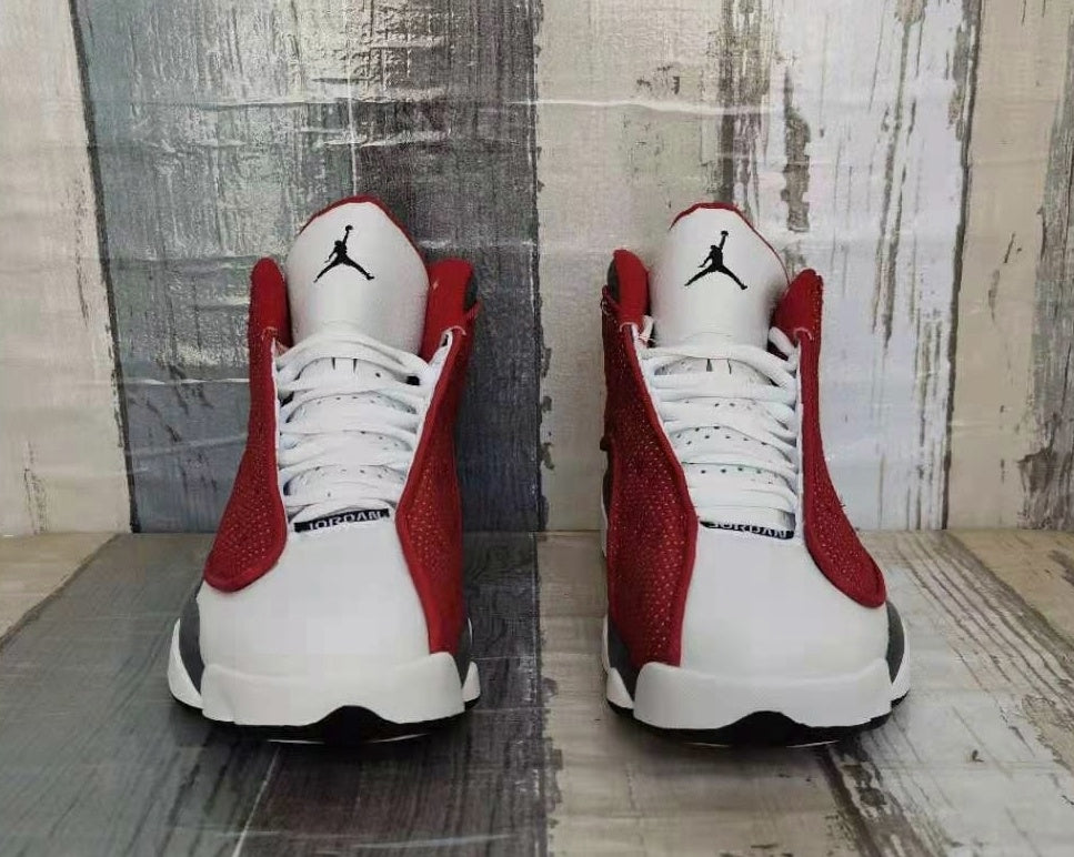 Sneakers, White Red Gray Colorway, Lace Up Design, Casual Gift for Sneaker Fans