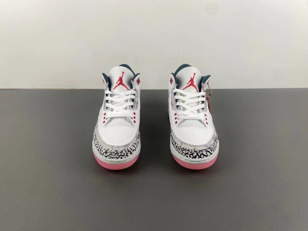 Low Top Sneakers, White Pink Gray Colorway, Lace Up Design, Casual Gift for Sneaker Fans