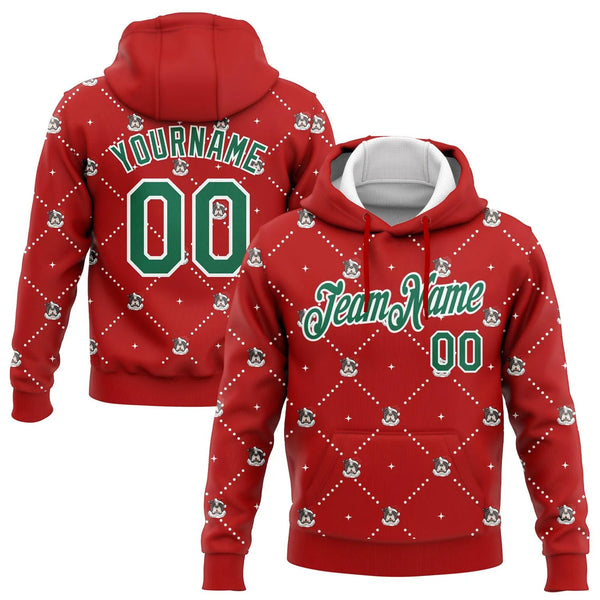 3D Pet Graphic Pullover Sweatshirt, Custom Christmas Dog Santa Hoodie, Personalized Dog Lover Hoodie, Festive Xmas Holiday Ap