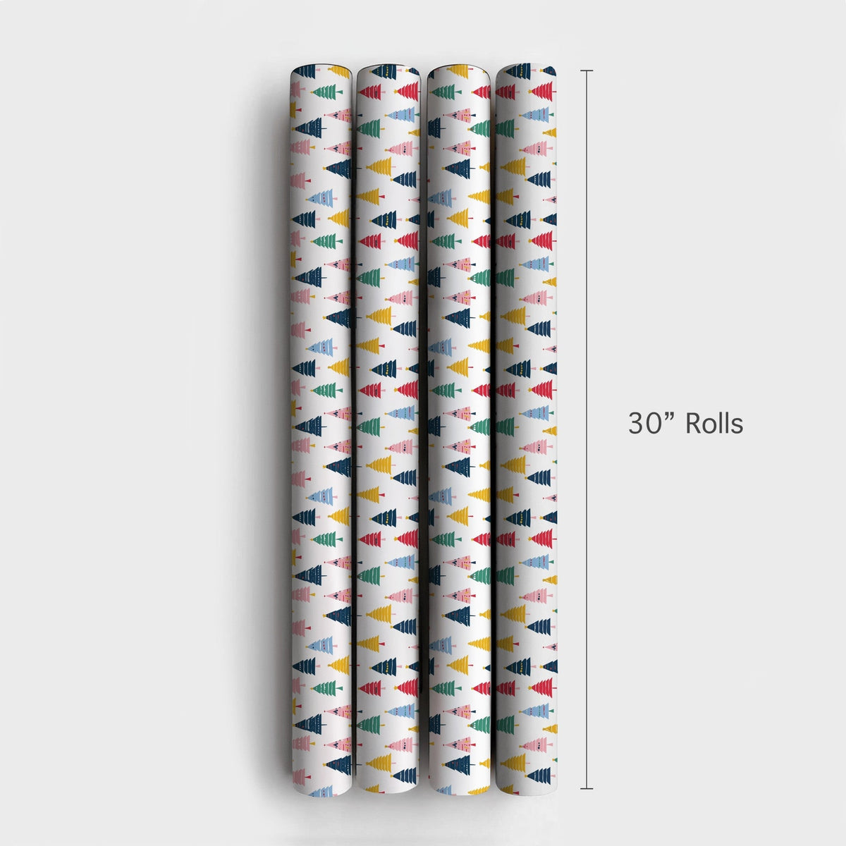 Modern Rainbow Xmas Tree Gift Wrap, Colorful Christmas Tree Wrapping Paper, Whimsical Holiday Wrapping Paper, Festive Present