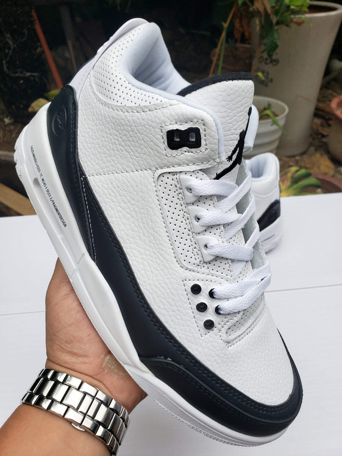 Sneakers, White Black Colorway, Lace Up Design, Casual Gift for Sneaker Fans