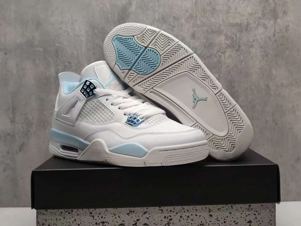 Mid Top Sneakers, Blue Colorway, Lace Up Design, Casual Gift for Sneaker Fans