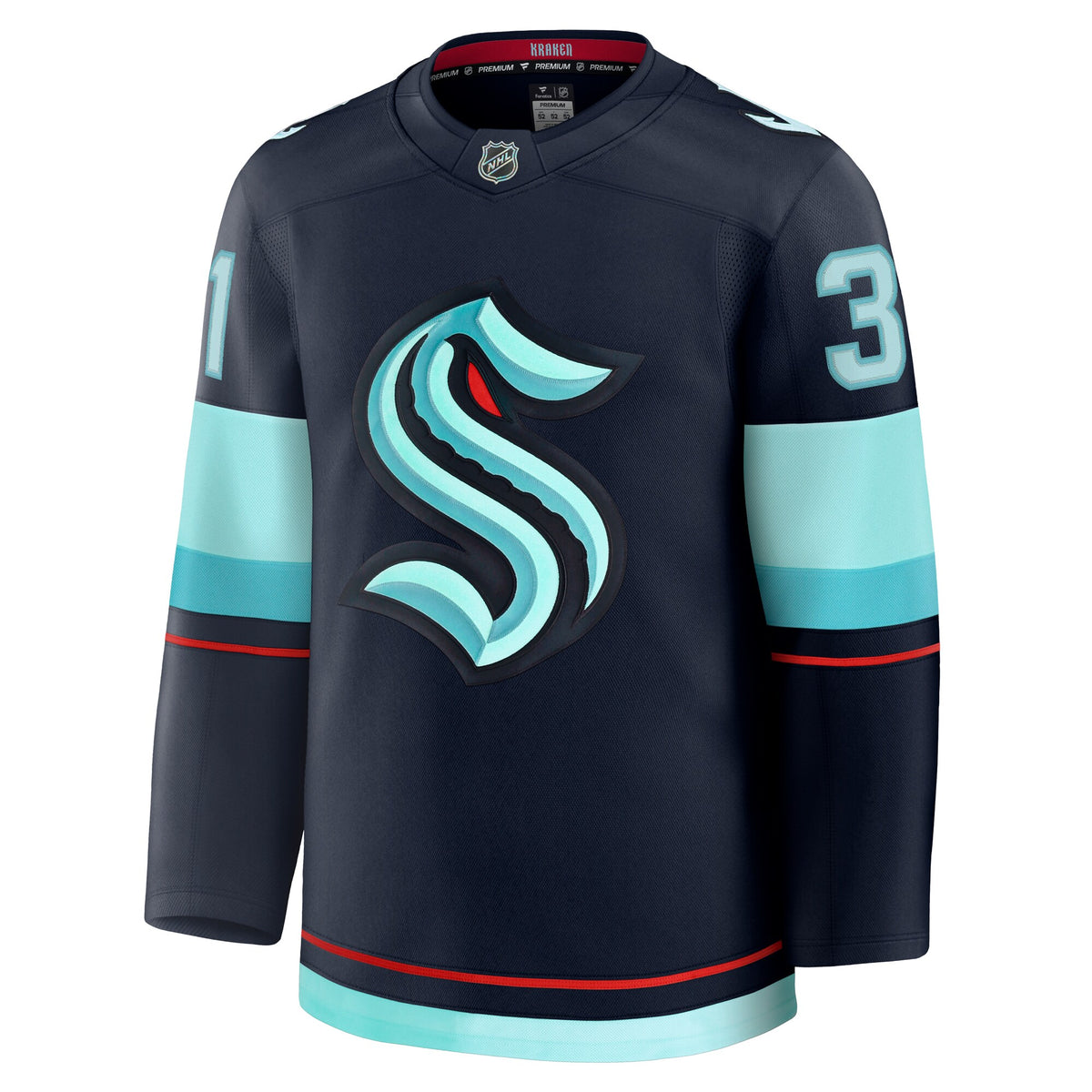 Seattle Kraken Philipp Grubauer Fanatics Deep Sea Blue Home Premium Jersey