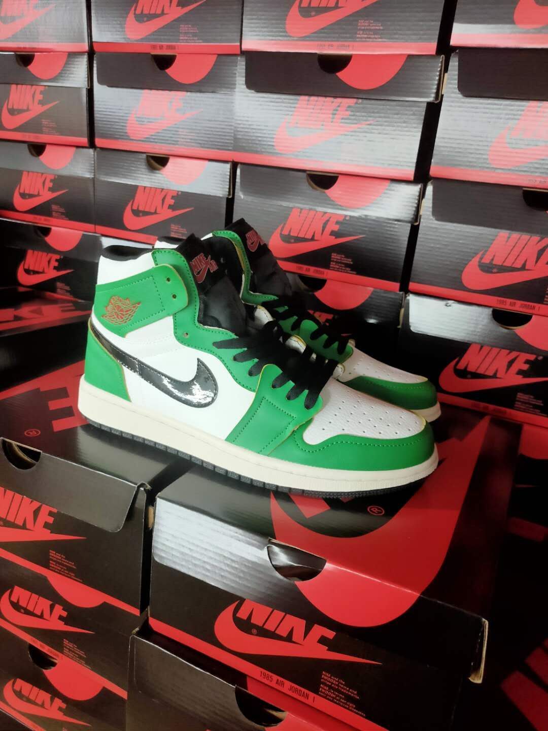 Sneakers, White Green Colorway, Lace Up Design, Casual Gift for Sneaker Fans