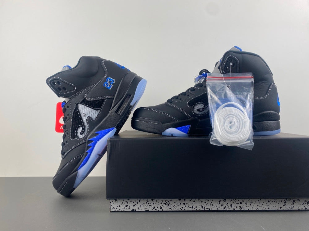 Low Top Sneakers, Blue Black Colorway, Lace Up Design, Casual Gift for Sneaker Fans