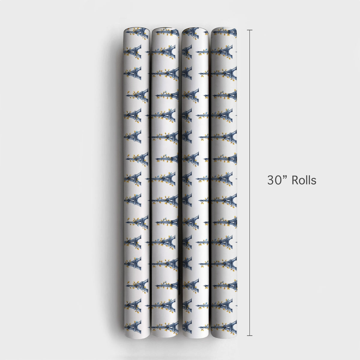 Paris Watercolor Gift Wrap, Eiffel Tower Christmas Wrapping Paper, France Holiday Travel Wrapping Paper, Parisian Decor Gift 