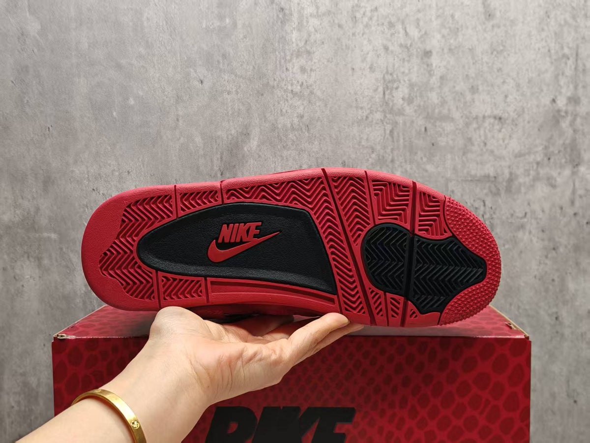 Mid Top Sneakers, Red Colorway, Lace Up Design, Casual Gift for Sneaker Fans