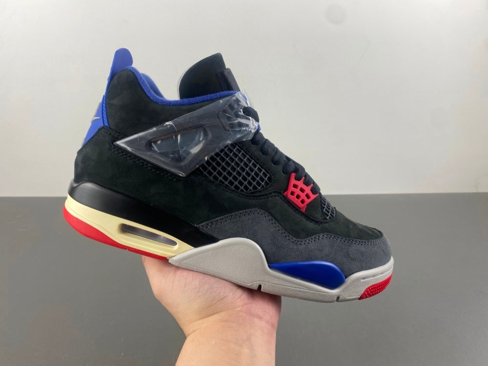 Low Top Sneakers, Blue Black Red Colorway, Lace Up Design, Casual Gift for Sneaker Fans